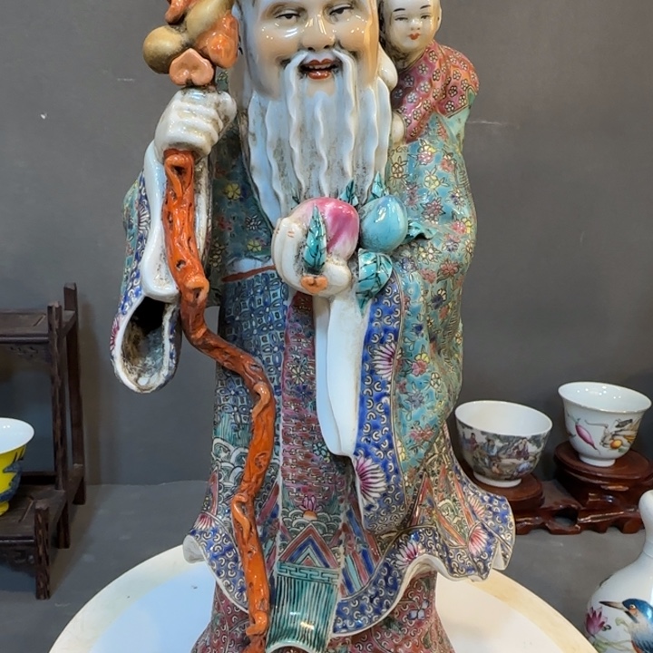 摆件F*M瓷器摆件粉彩