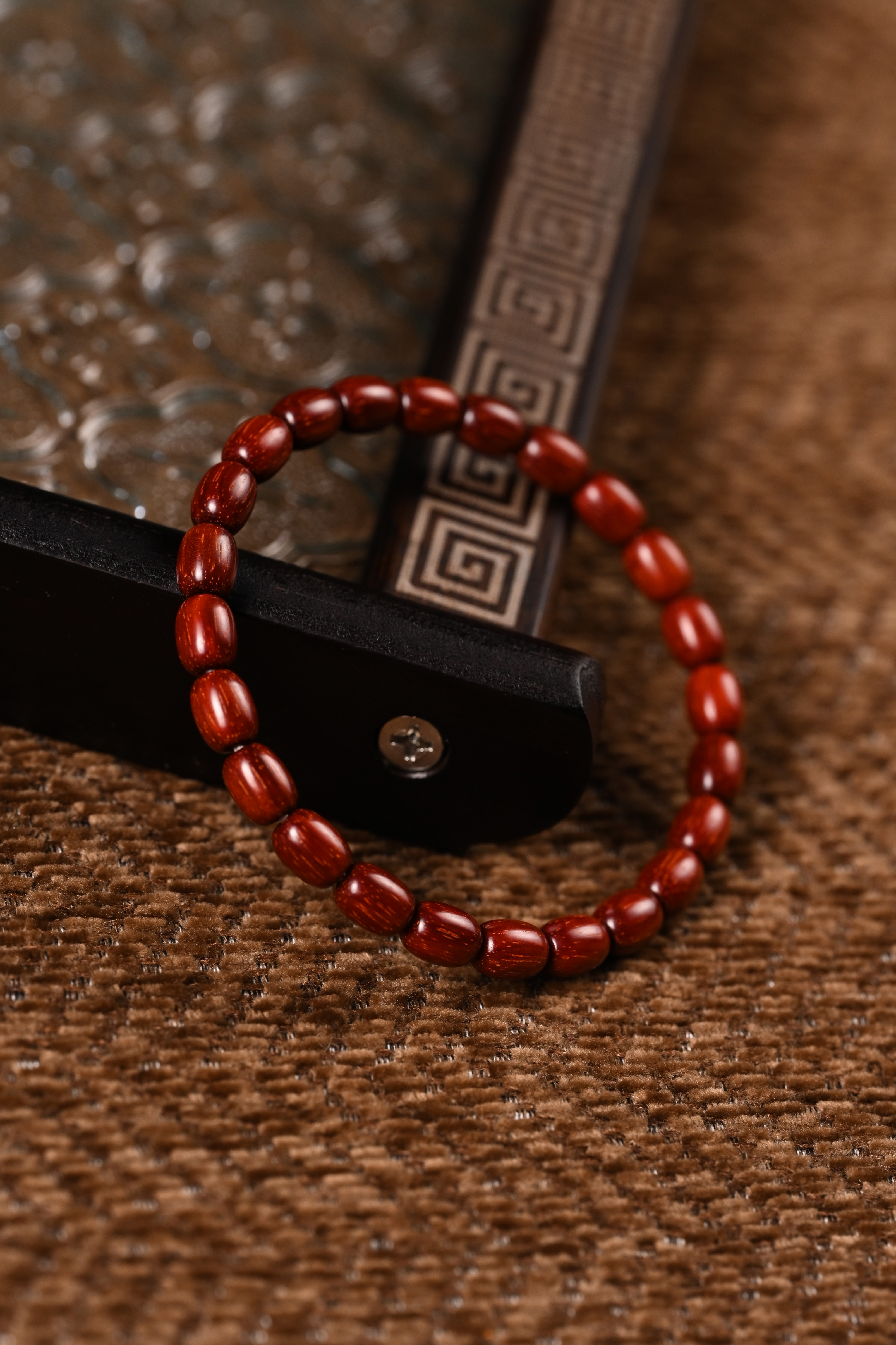 毛润出品【印度小叶紫檀·油性100分/101分·小赤豆】无胶膜精工老型 