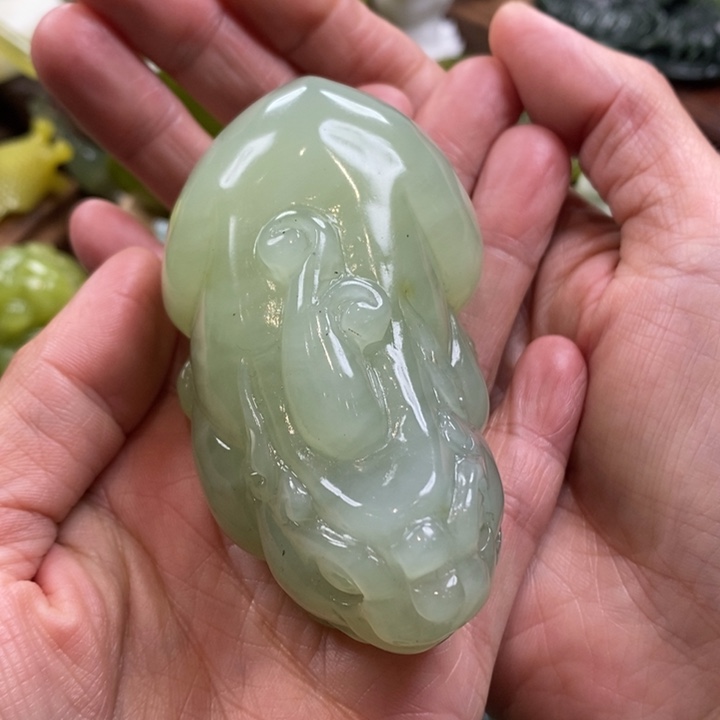 蛇纹石玉未镶嵌手把