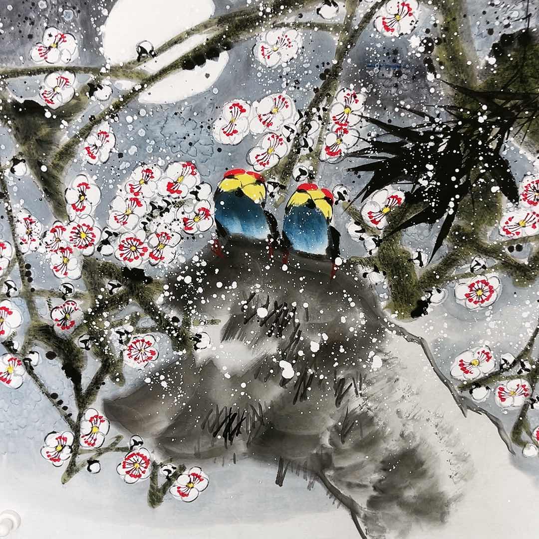 绘画本****?石庆骥花鸟