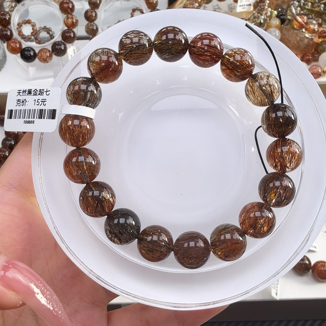水晶手链未镶嵌黑金超七多样性发其一11
