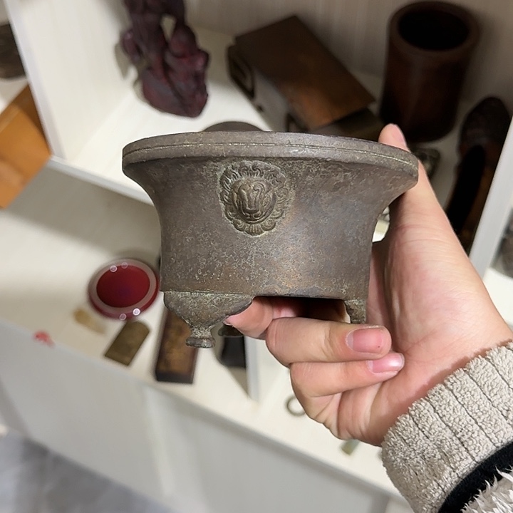 零***点文房摆件 铜雕香炉