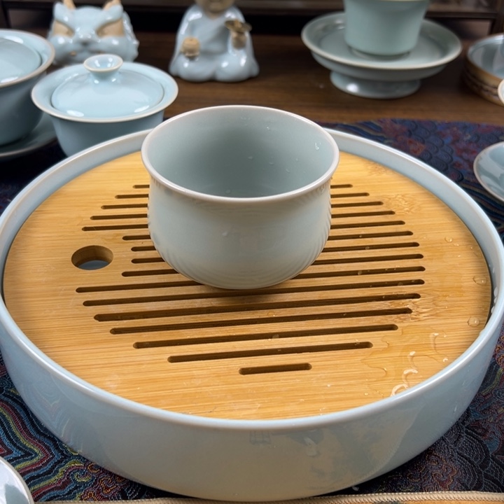 瓷杯子仿古釉釉水缸杯