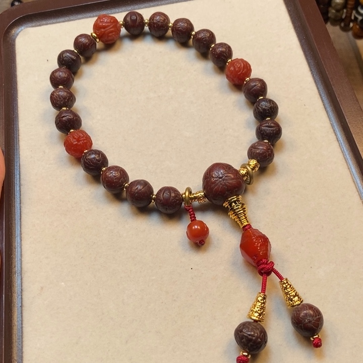 菩提手串未镶嵌张*胖凤眼菩提子