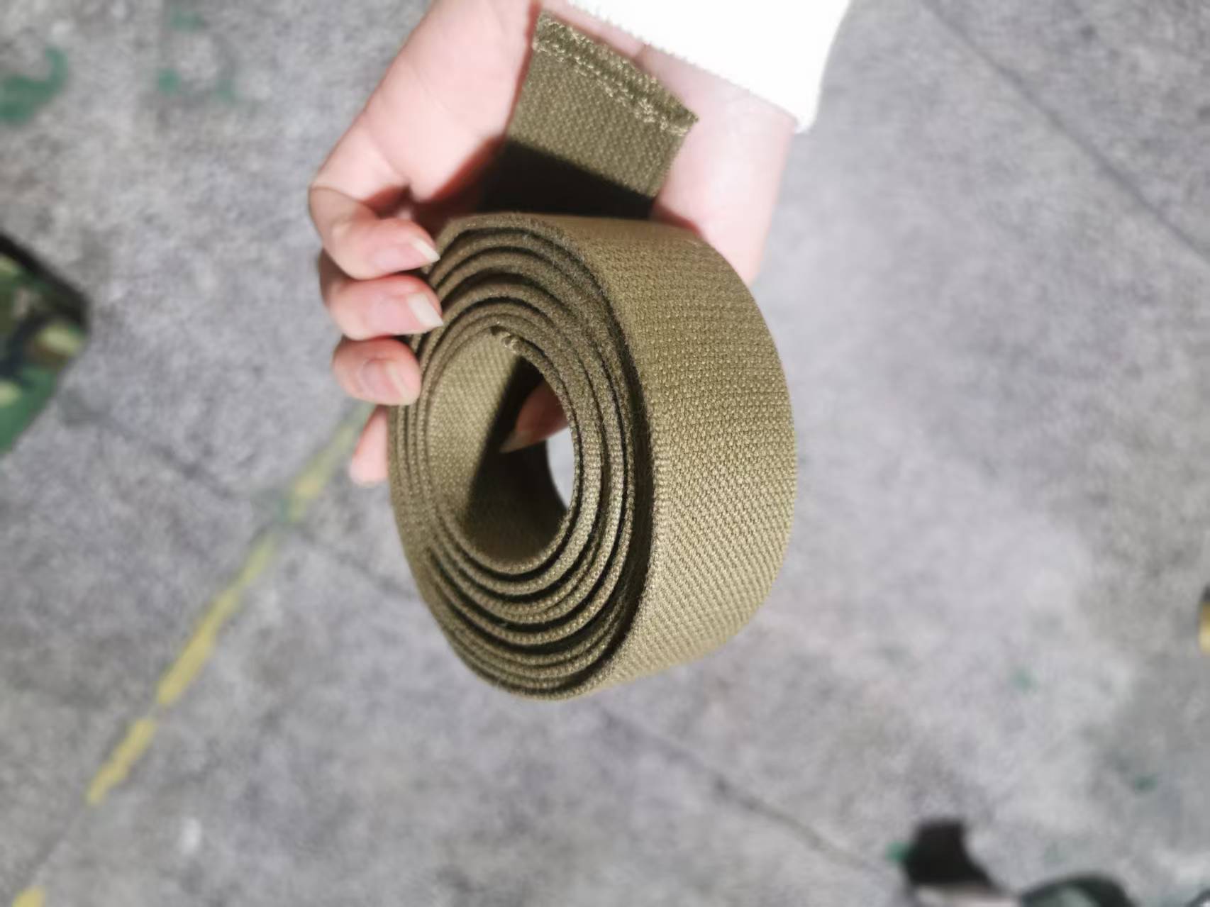 绿色帆布织带编织绳