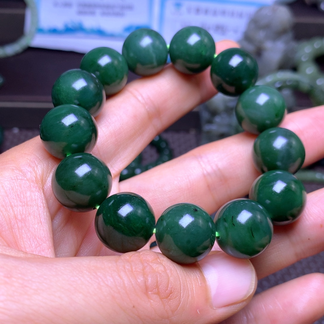 和田玉未镶嵌手串16