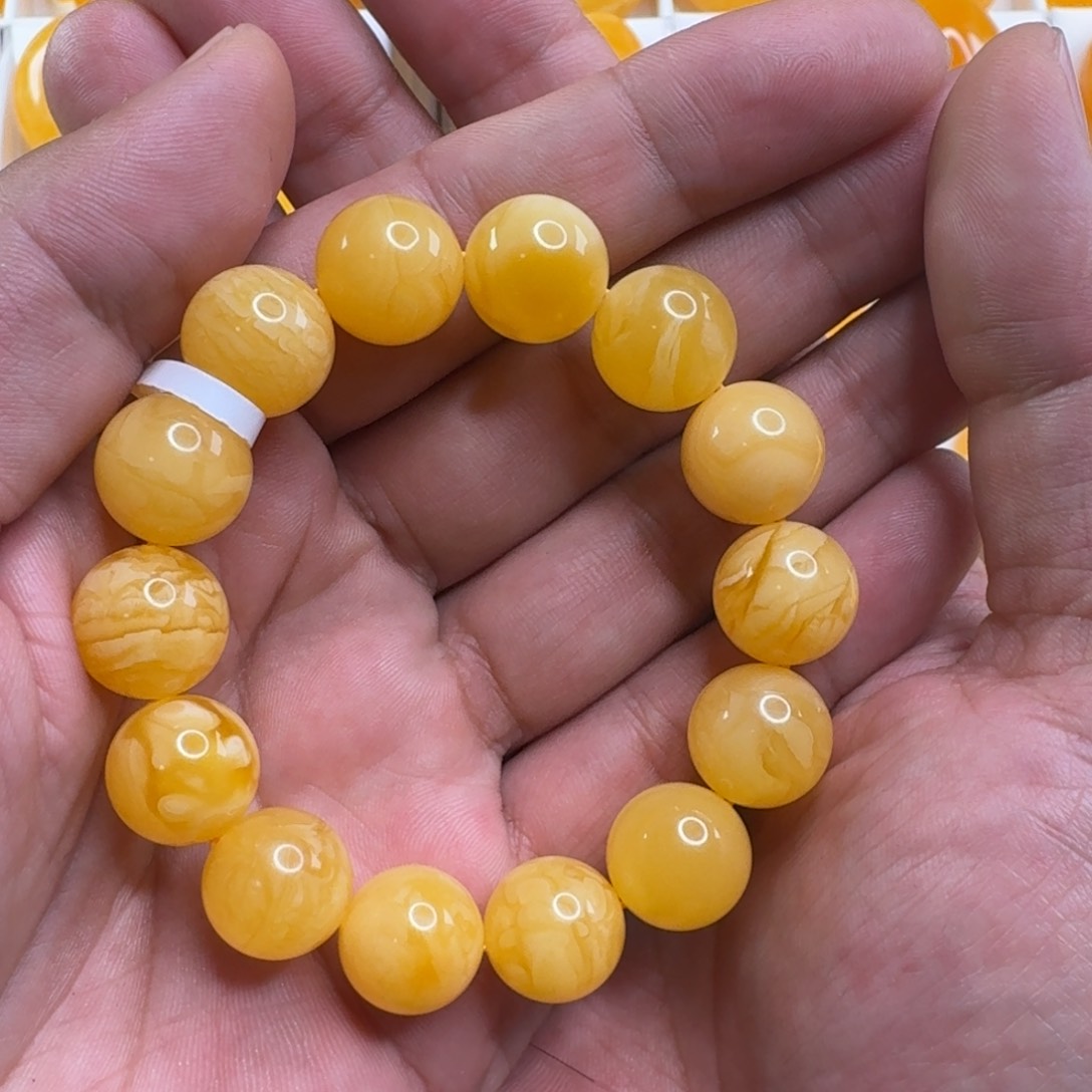 蜜蜡毛衣链未镶嵌
