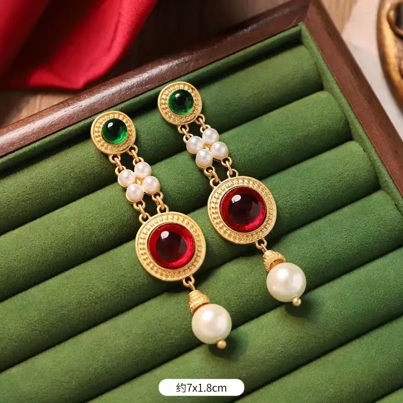 铜合金亚克力 5322 宫廷风小众个性耳环