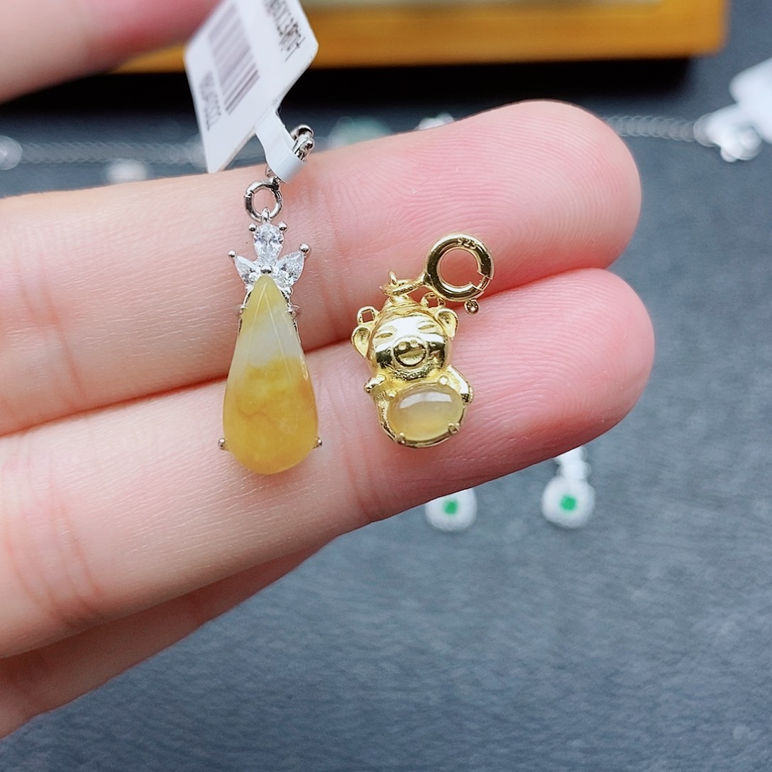 银S925镶嵌戒指翡翠