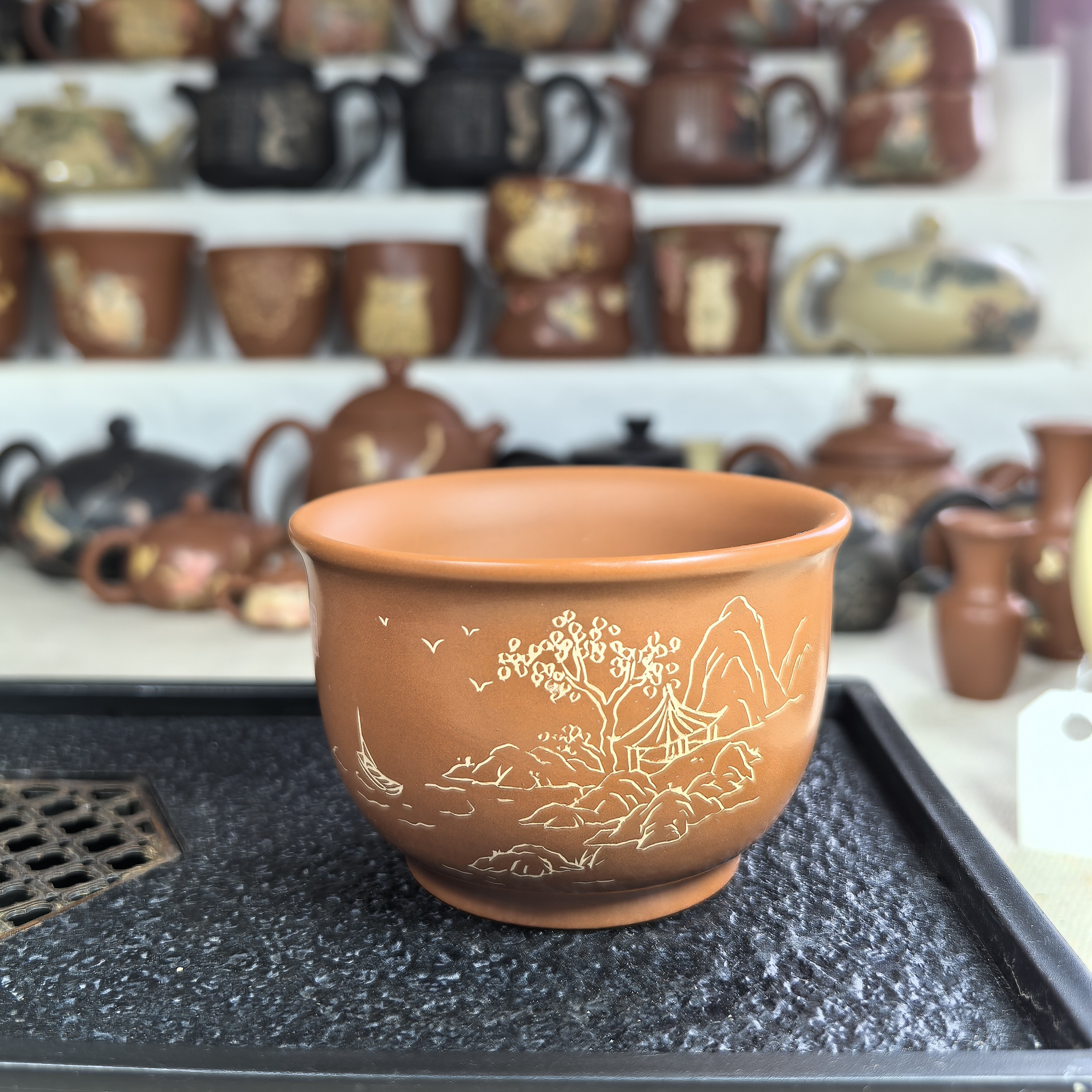 纯手工建水紫陶1道复烧主人杯