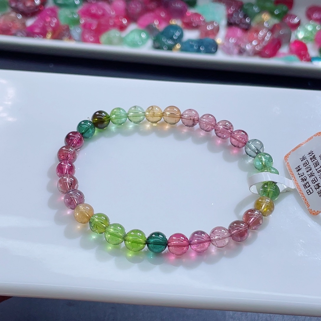 未镶嵌碧玺手链6mm左右