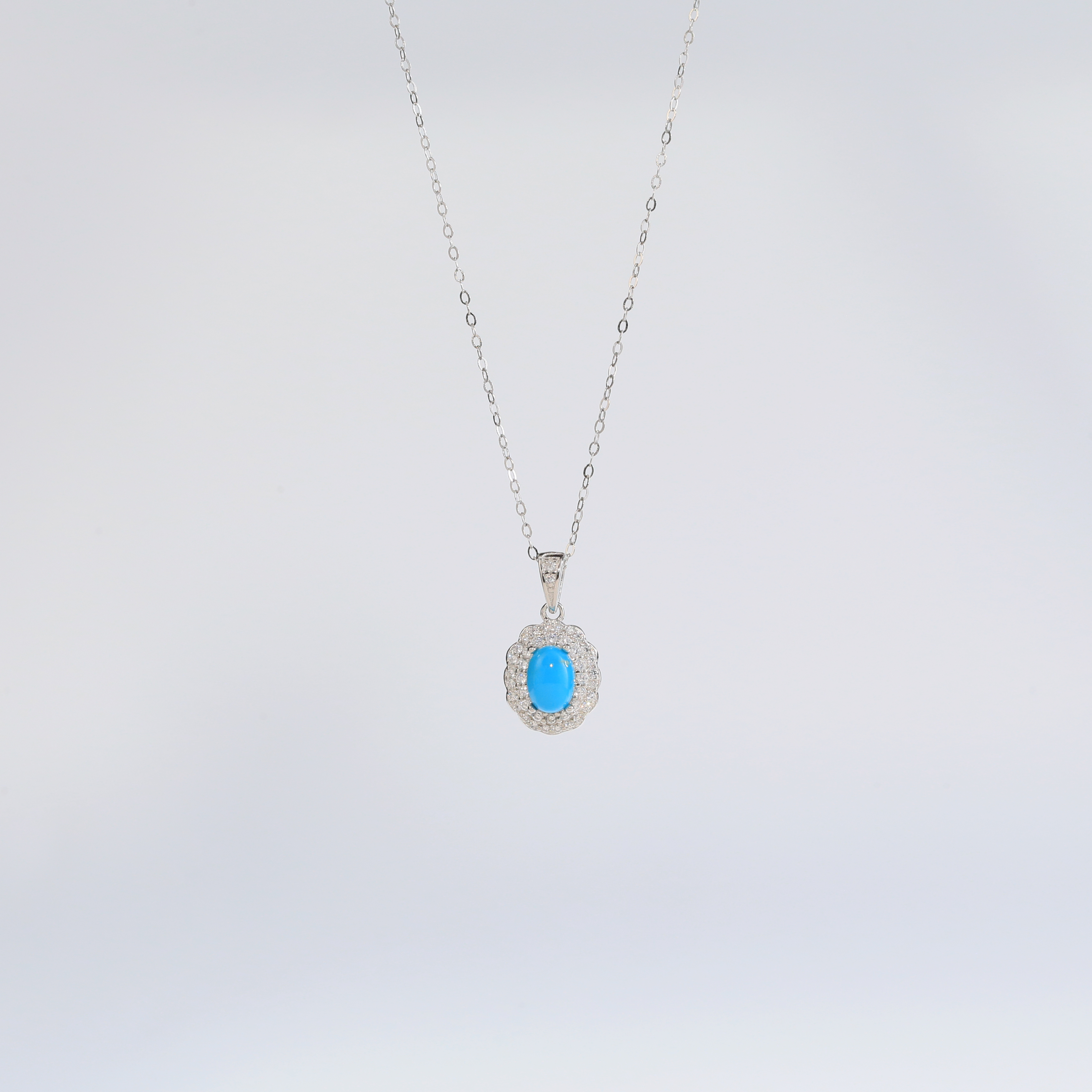 【璀璨年华】安曼博绿松美松蛋面吊坠（赠链子）-YY0275AMB