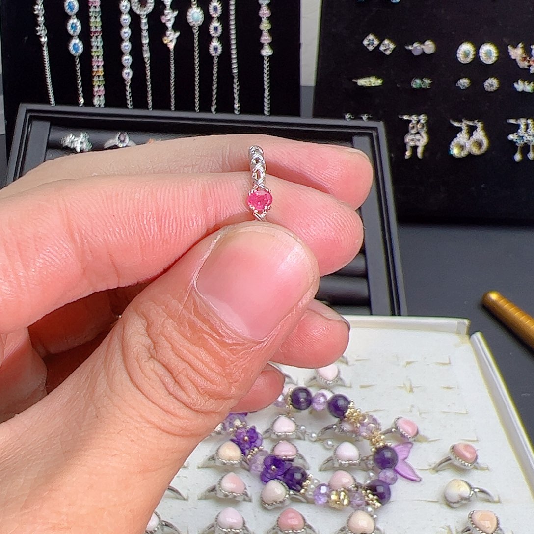 紫晶珠宝半成品银S925镶嵌