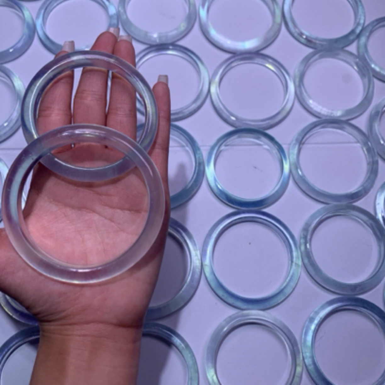 海蓝宝手镯【默认微瑕】多样性发货