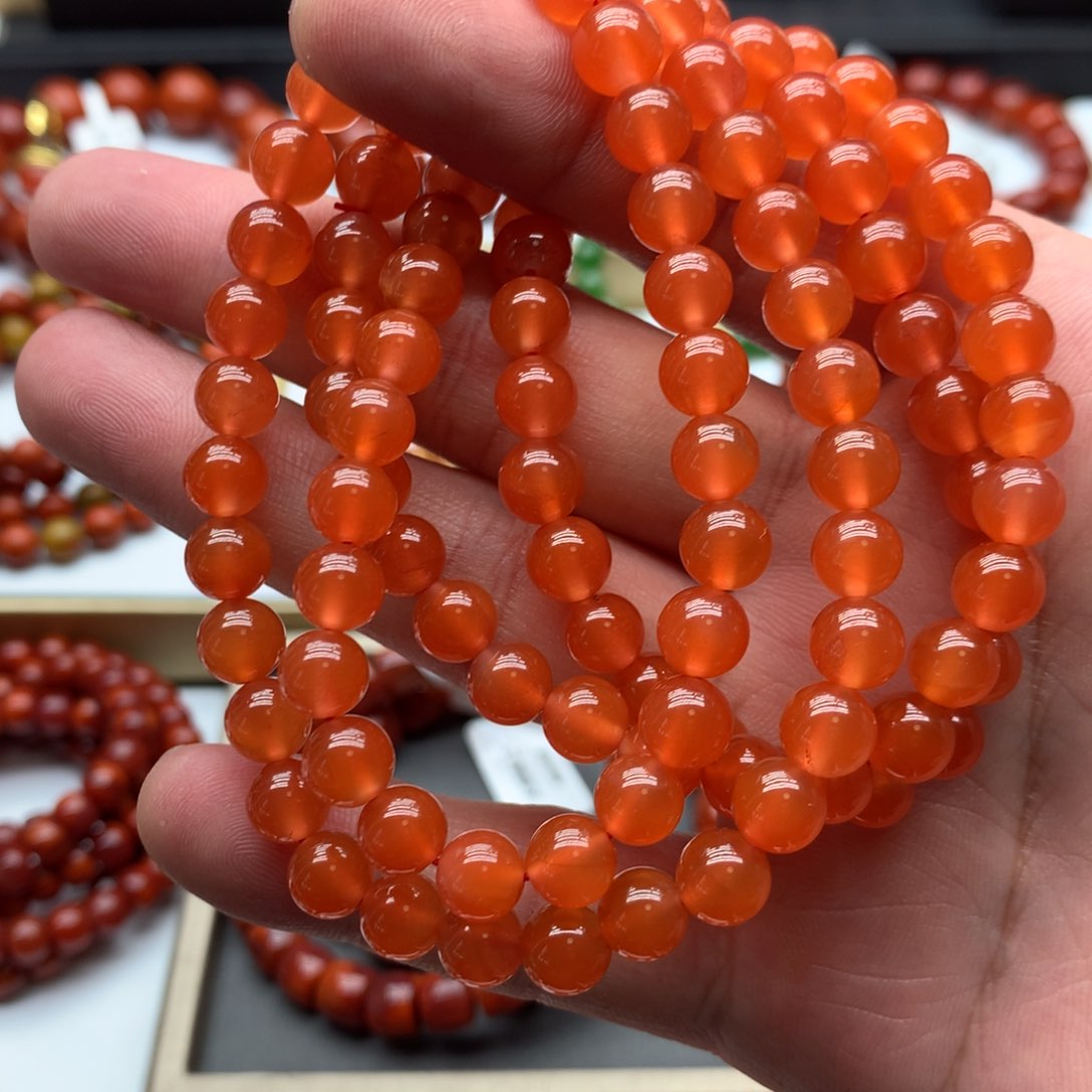 南红玛瑙手链未镶嵌