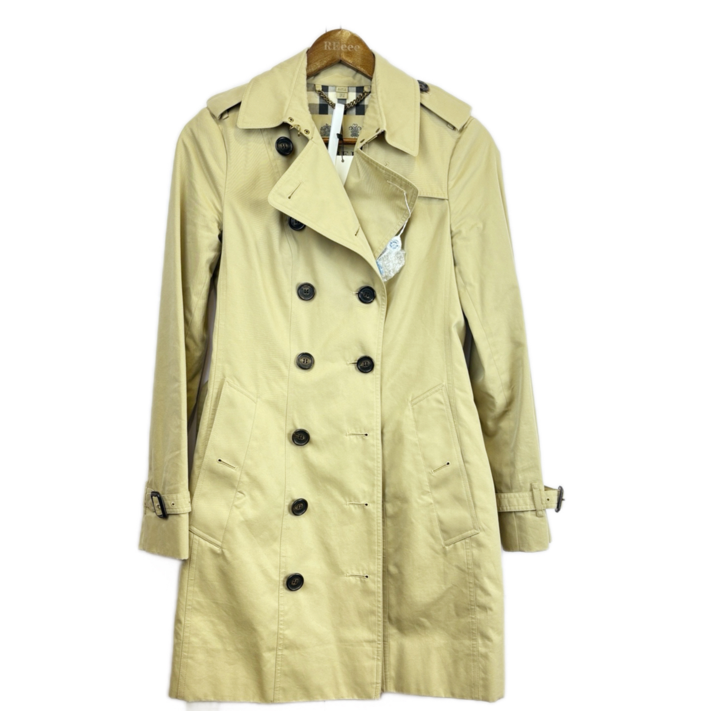 99新 BURBERRY/博柏利 02162 双皇冠桑德林汉姆风衣 38码 