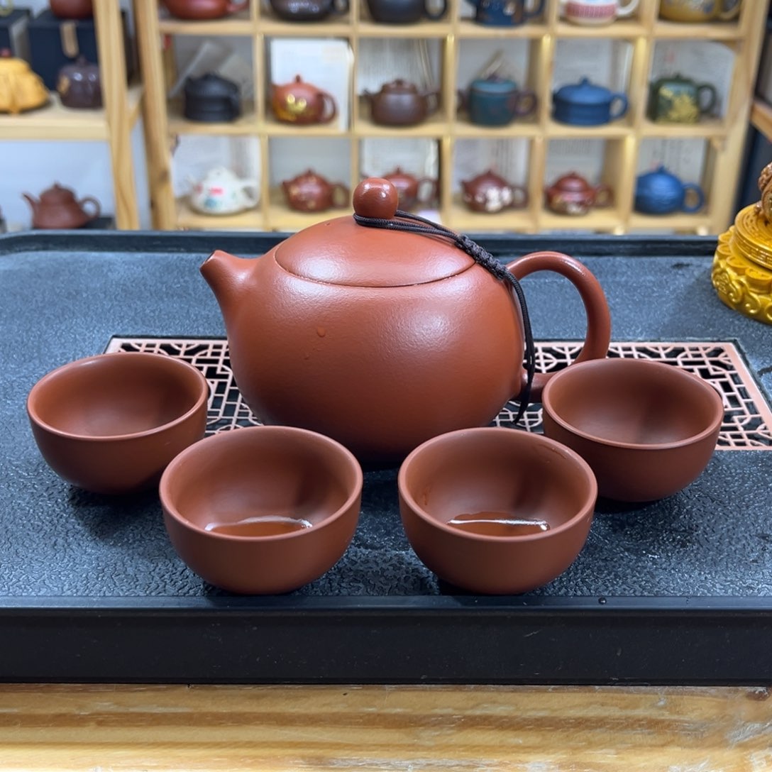 紫砂紫砂胖西施（一壶四杯）