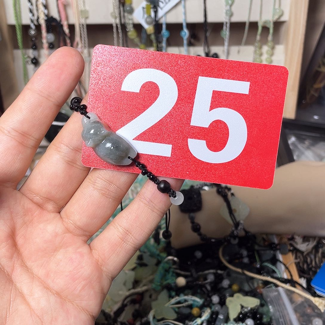 蛇纹石玉颈饰合金丫****3