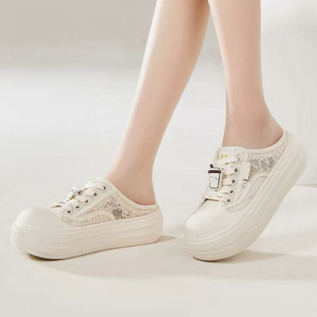 C7255  米色  夏季时尚2025新款厚底包头休闲女拖鞋