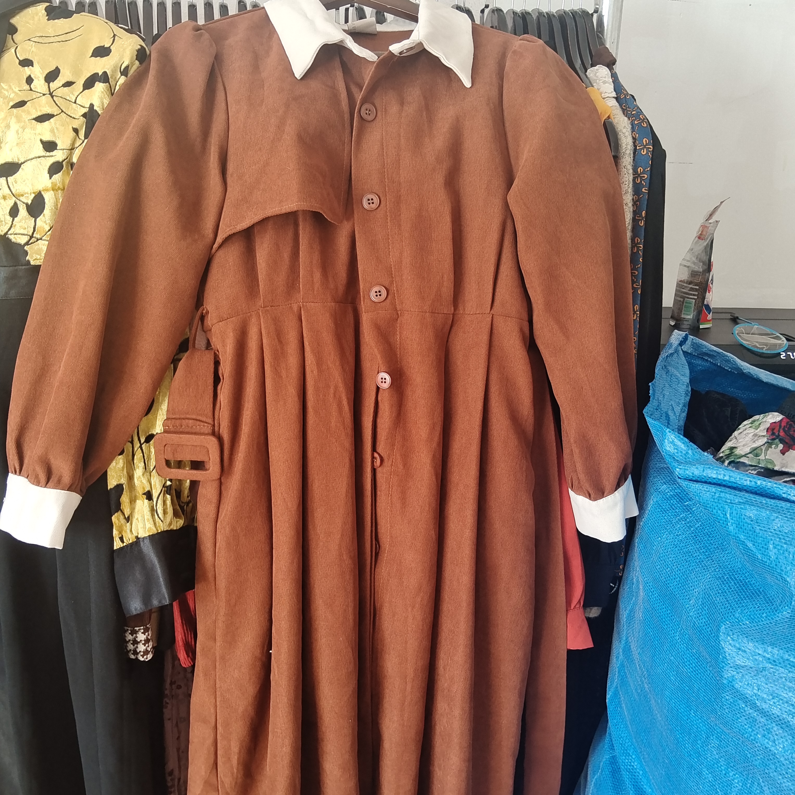 冬季新款韩版气质显瘦雪尼尔拼接羊羔毛加绒加厚保暖连衣裙女