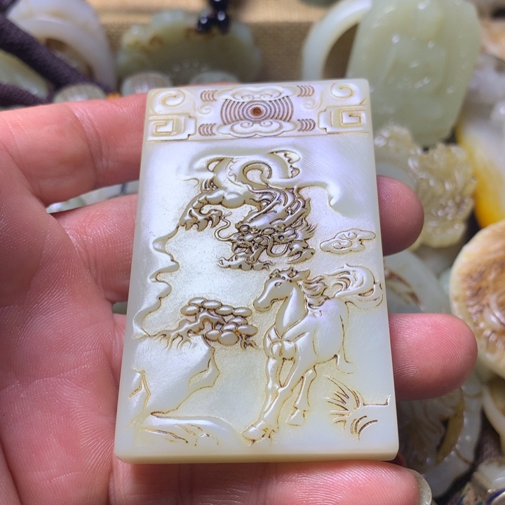 未镶嵌和田玉挂件唐*豆