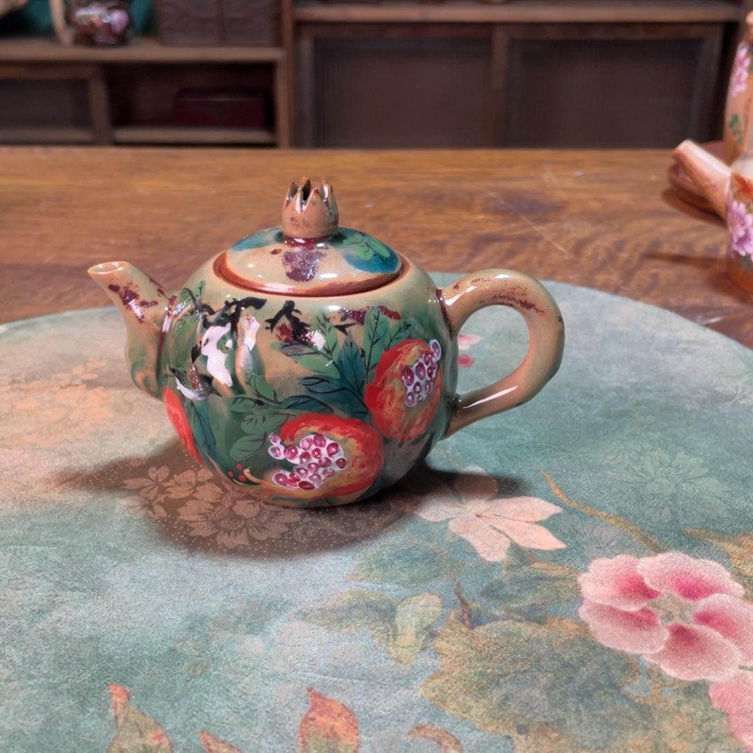 柴烧纯手工手绘陶瓷