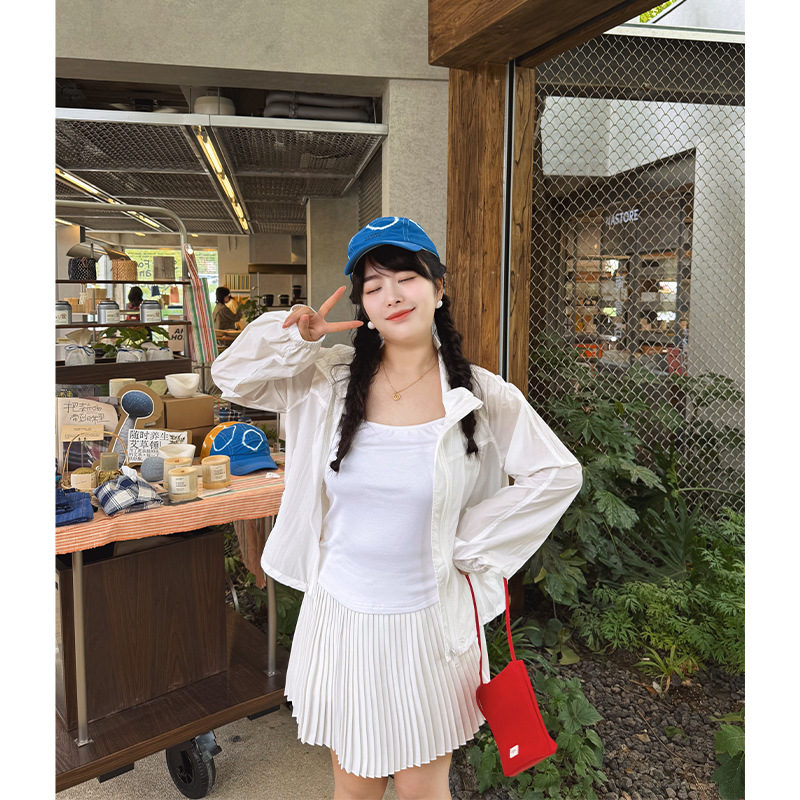 【涵胖胖】清56159新款夏季2025飘逸轻簿透气百褶裙+纯欲辣妹吊带