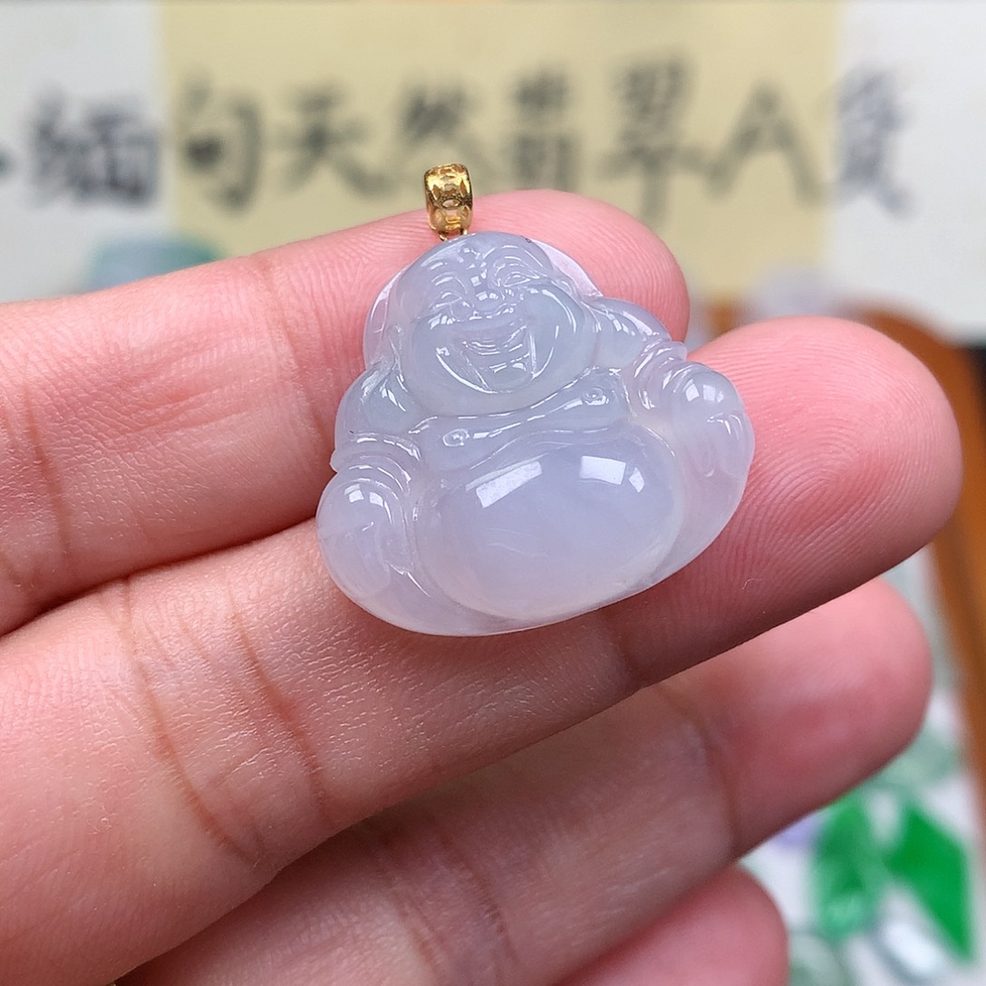 翡翠裸石缅甸天然A货翡翠冰种佛公