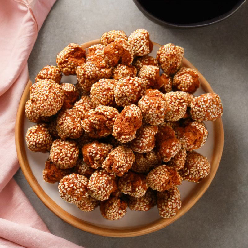 【小妹大山专属】香酥开口笑芝麻果芝麻球老式怀旧休闲糕点零食