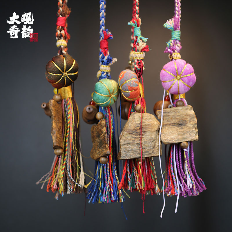 沉香【吉祥三宝】沉香挂饰手机链车挂饰品吊坠钥匙扣天然多样性发一