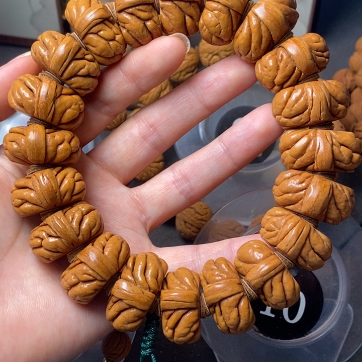 手串文玩核桃秦岭野生龙纹桃核27