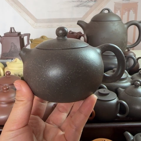 紫砂茶壶梨皮天青200cc