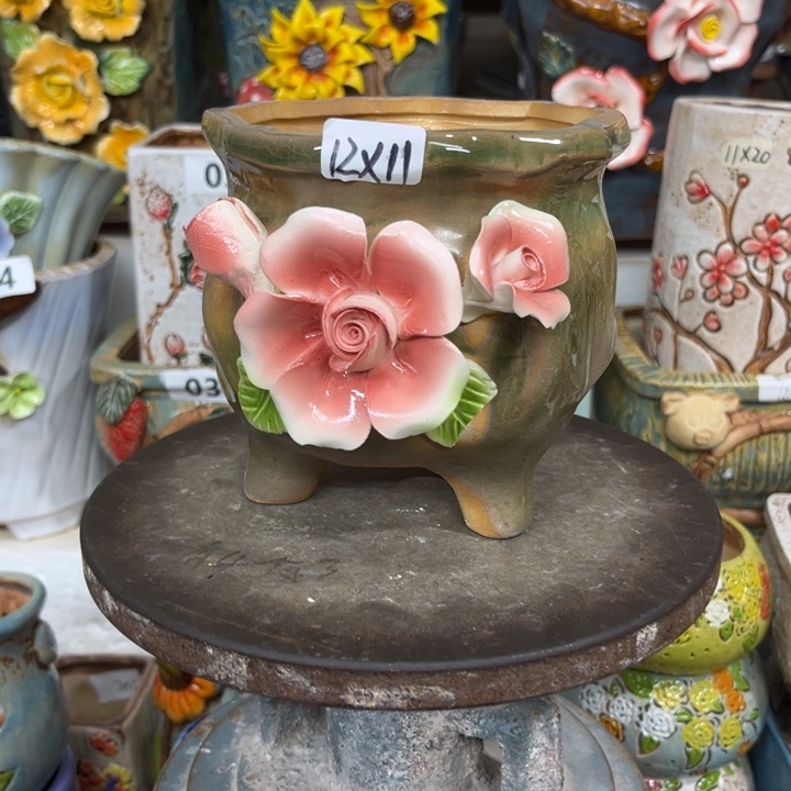 紫砂花盆粗陶材质多肉花盆