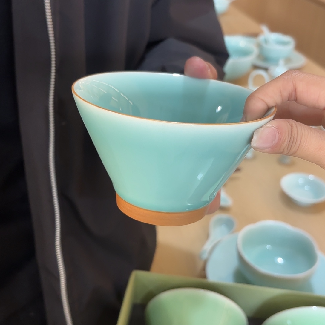 龙泉云间青瓷小米茶器