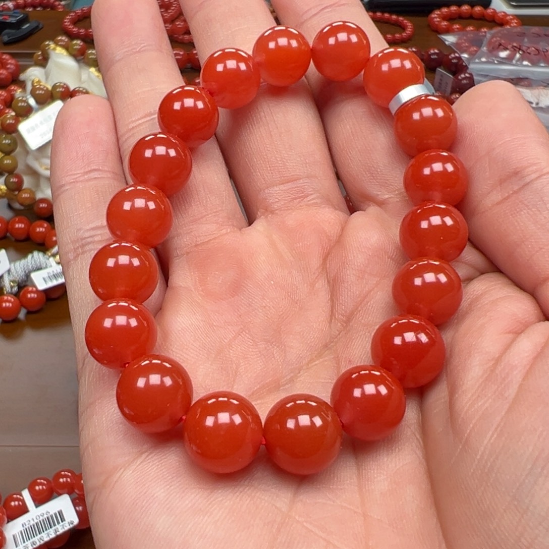 南红玛瑙未镶嵌手链保山料10m玉化料典藏版