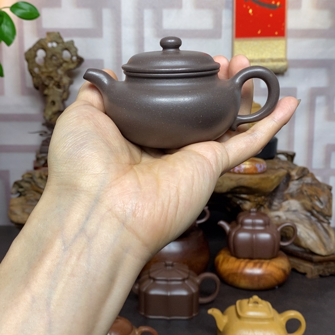 茶壶紫砂紫砂茶具青灰段仿古