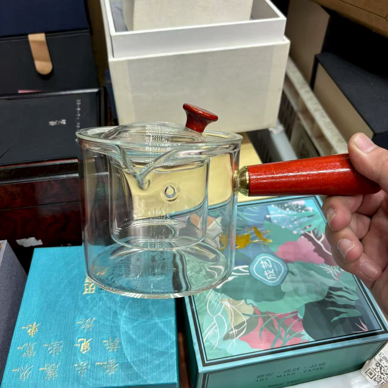 【闪购商品】侧把玻璃煮茶壶 1236