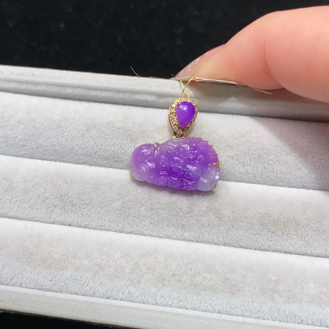 苏纪石（舒俱来）18K金镶嵌吊坠(不含链)