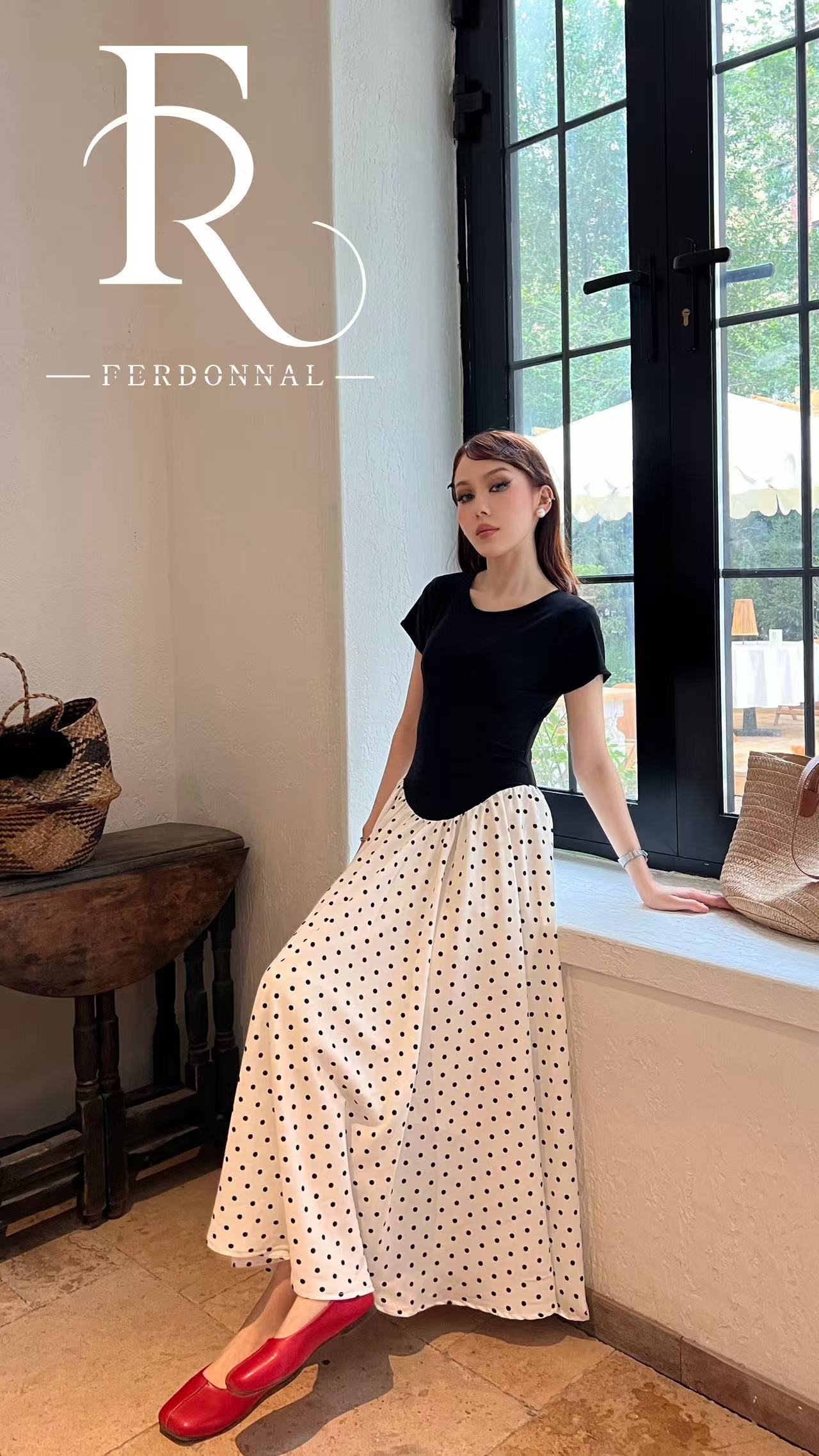 FERDONNAL法式波点连衣裙