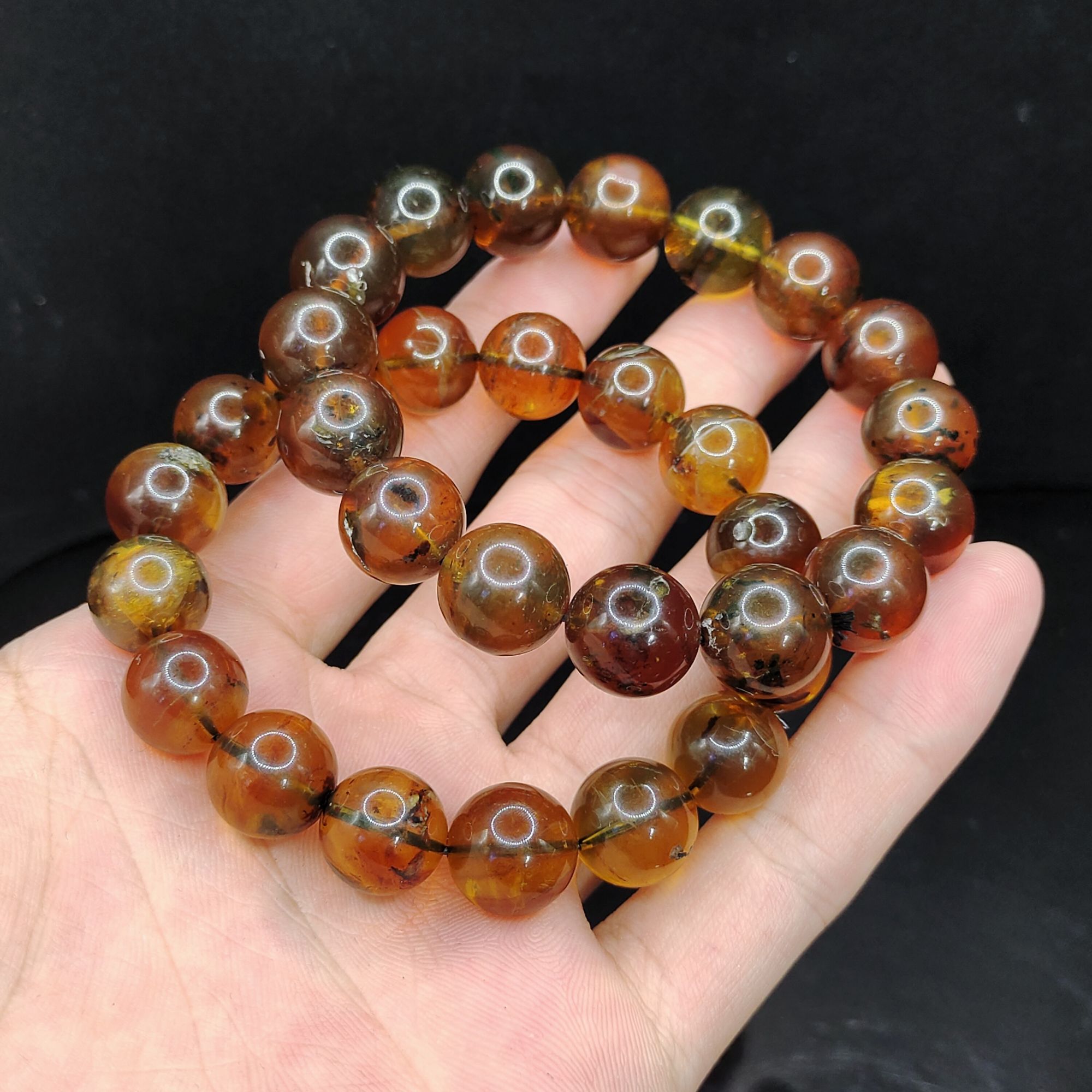 【老三珠宝】琥珀单圈手串D12【多样性发其一】约12mm 