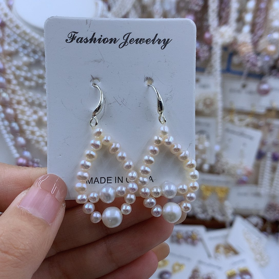 项链银S925镶嵌淡水珍珠