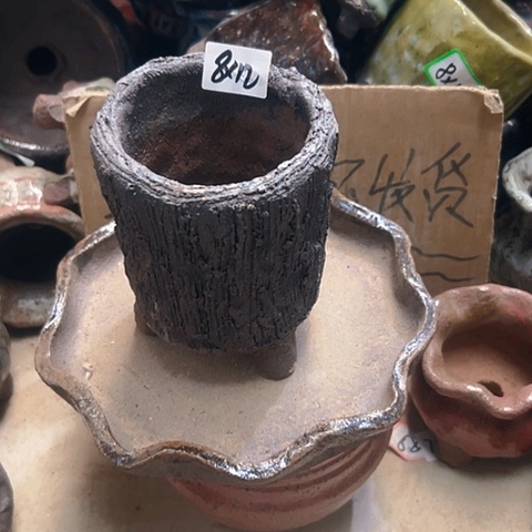 红陶粗陶花盆手工