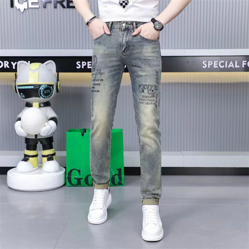 【孤品过款】修身弹力夏季男士牛仔裤潮流百搭