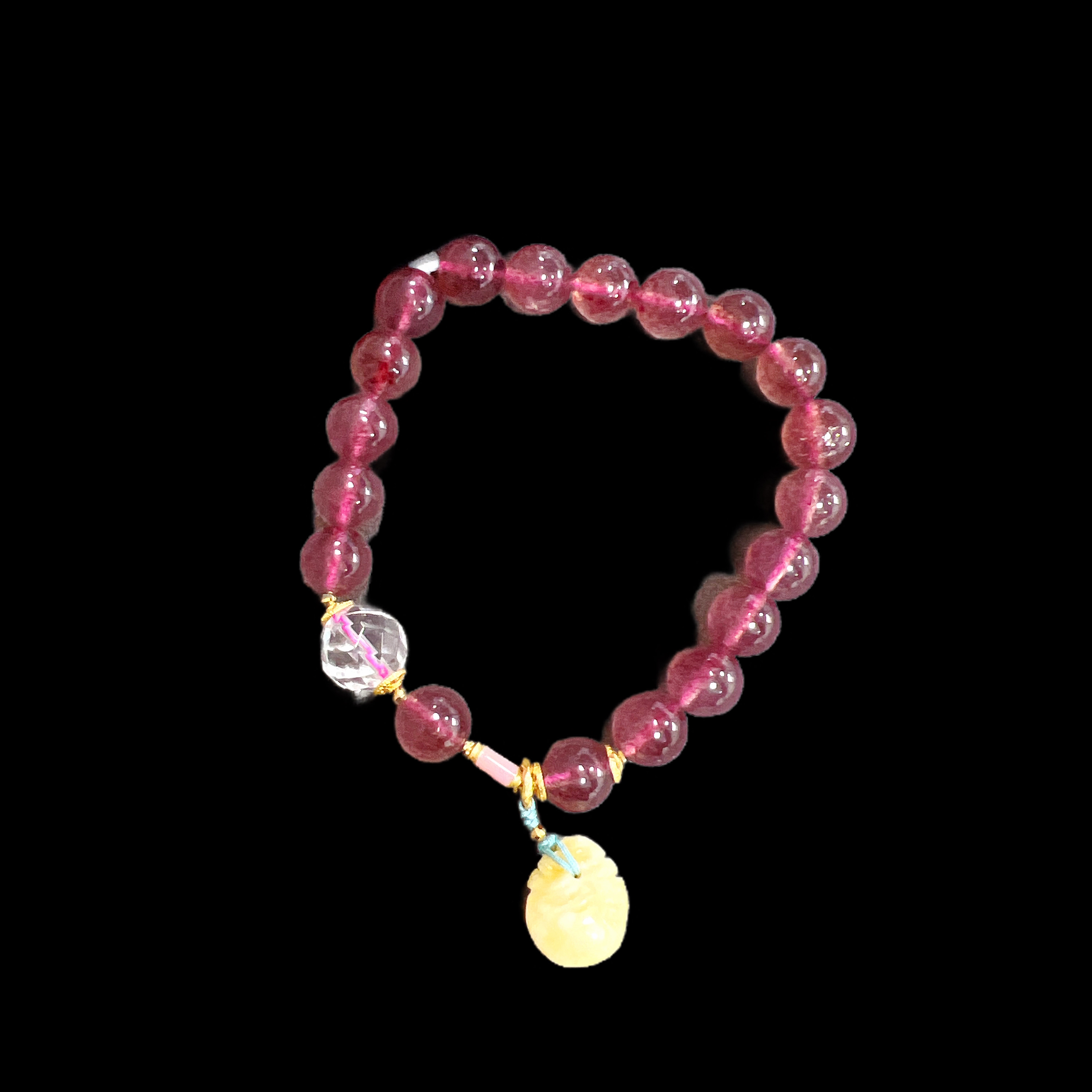 V8983草莓晶手串孤品