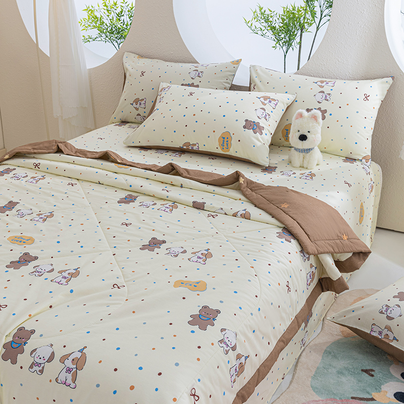 初悸家纺 夏日物语 A类全棉纯棉印花 棉花夏被夏凉被空调被小清新