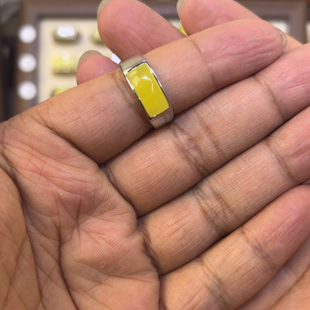 银S925镶嵌琥珀戒指林*十琥珀蜜蜡镶嵌戒指