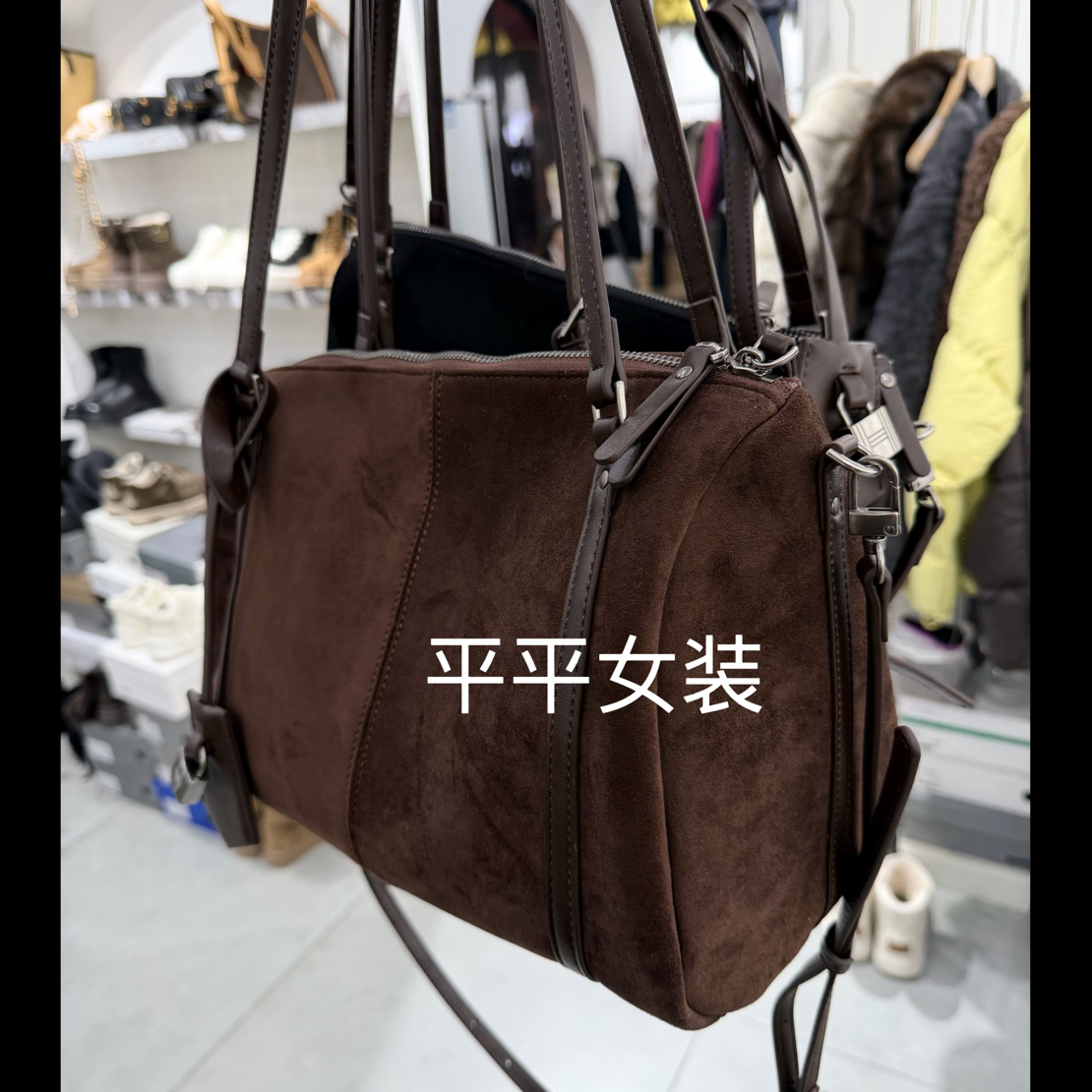 炫彩阁88303【单肩包波士顿枕头包斜跨包托特包经典老钱风】