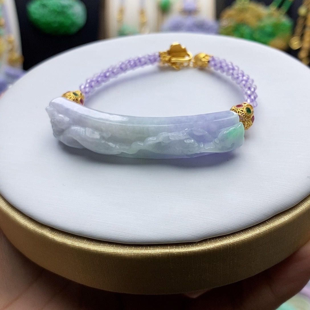 翡翠手链未镶嵌天然