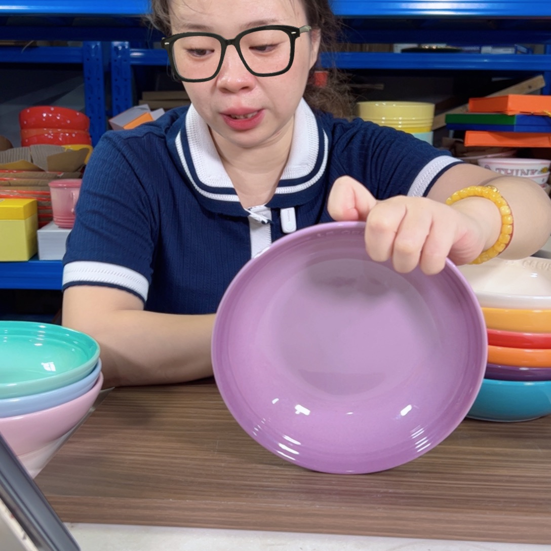 陶瓷紫罗兰燕麦碗