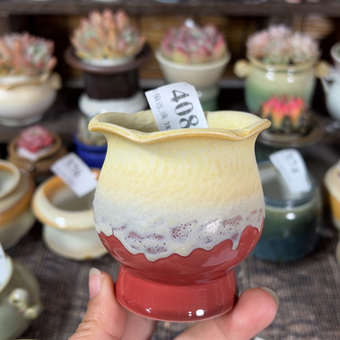 红陶景德镇手工花盆